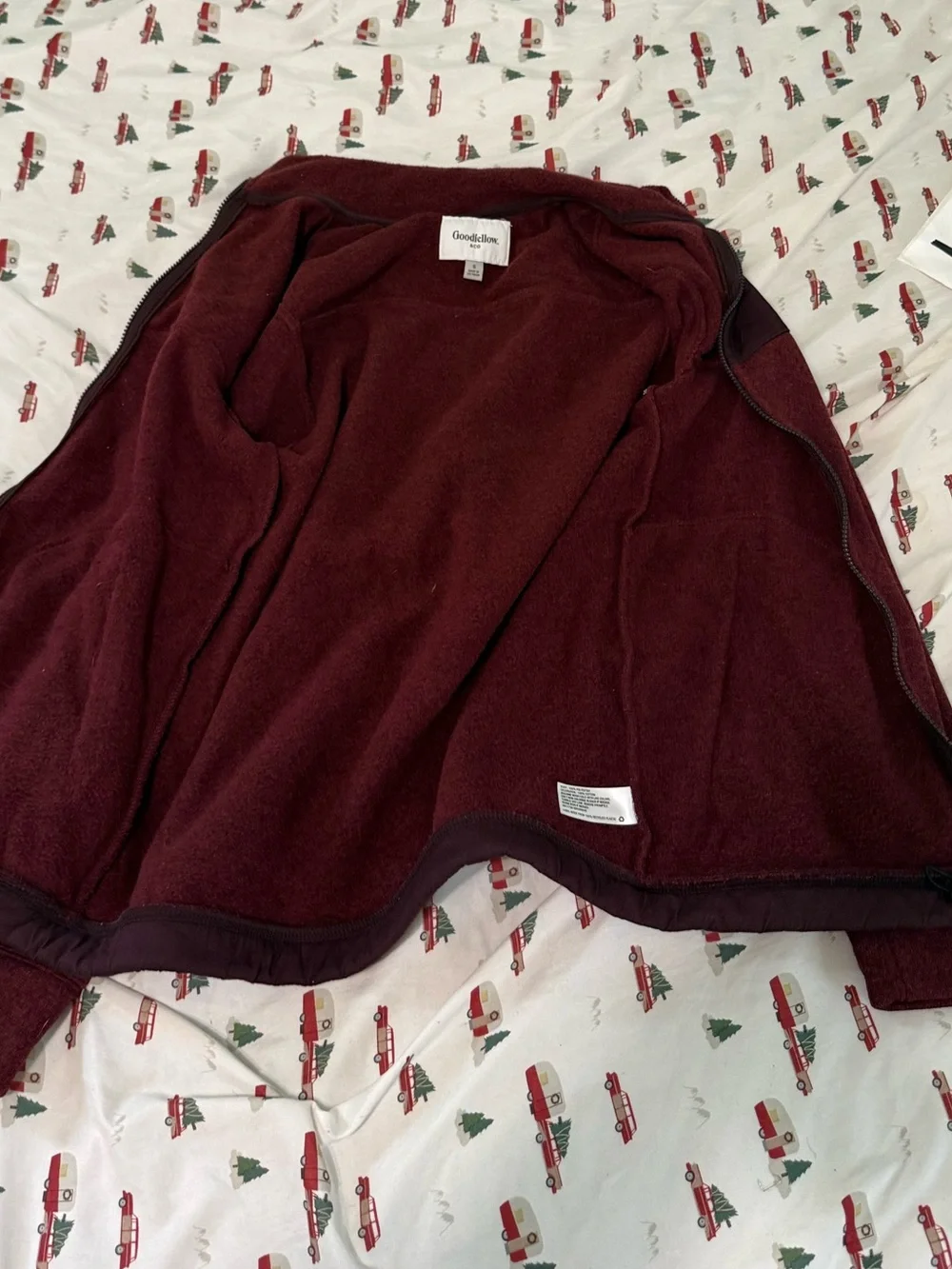 Goodfellow & Co Burgundy Full-Zip Performance Jacket